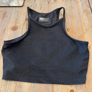 Beach Riot Sports Bra Black Glitter